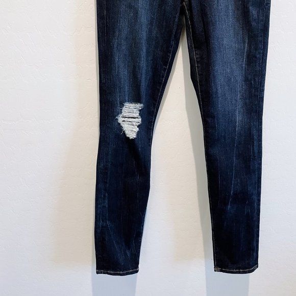 NEW GOOD AMERICAN Good Legs Skinny Dark Wash Distress High Waist Jeans S… - Picture 9 of 12